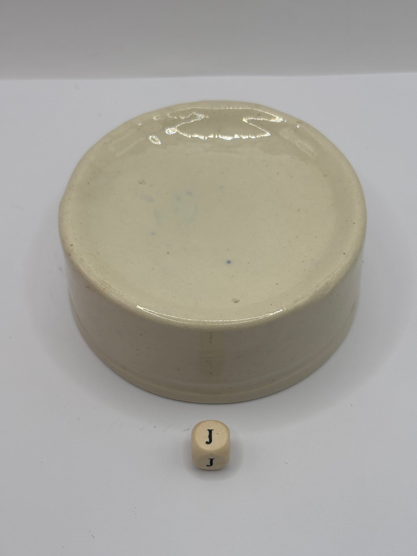 Old plain stoneware meat paste pot, potted meat (J)