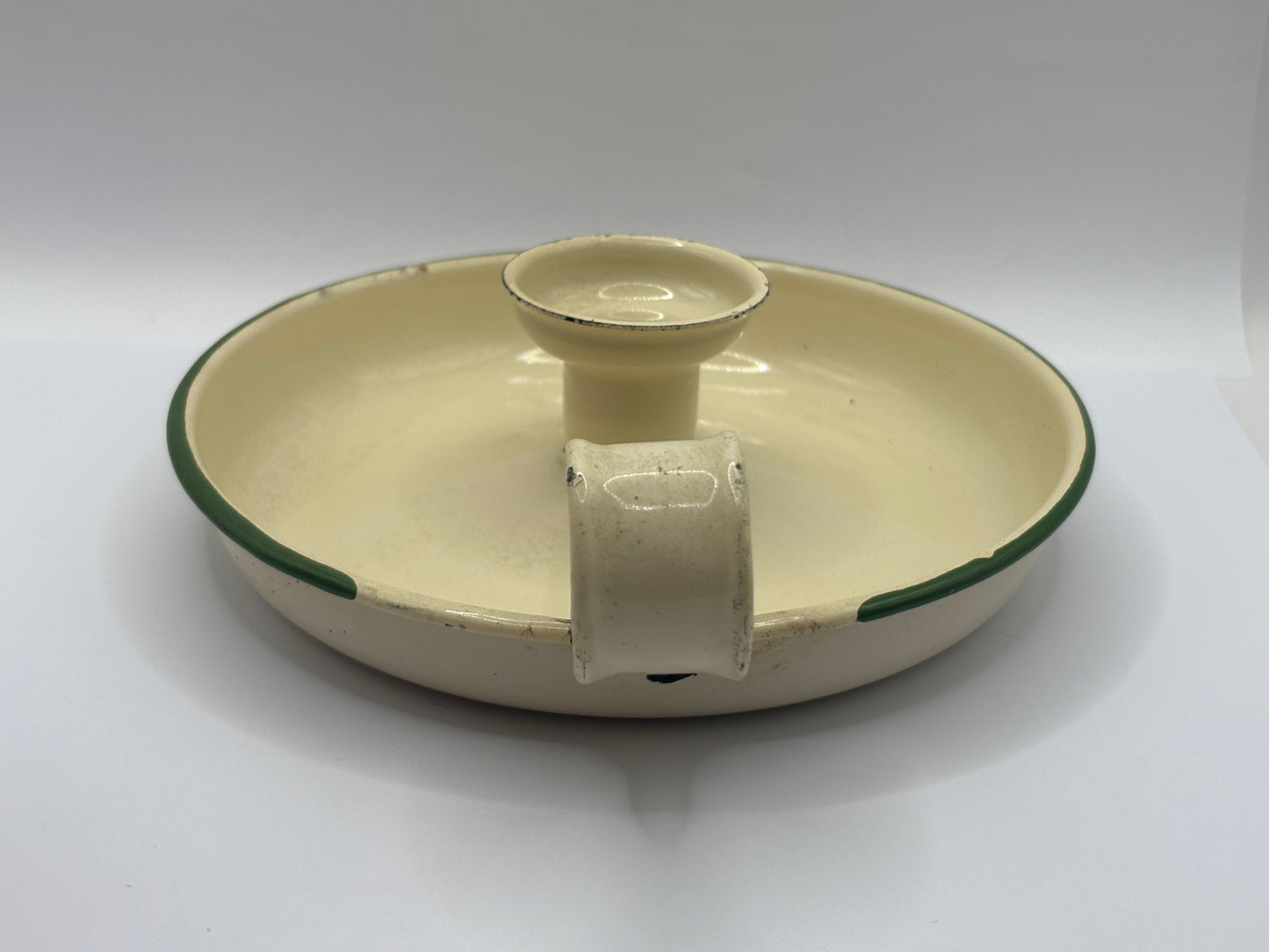 Vintage enamel candle stick holder
