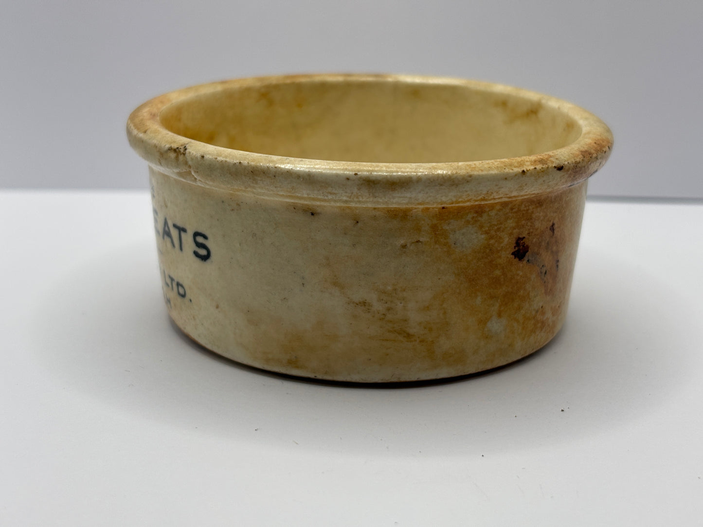 Old Home made potted meats advertising dish, Gibson LTD Edinburgh