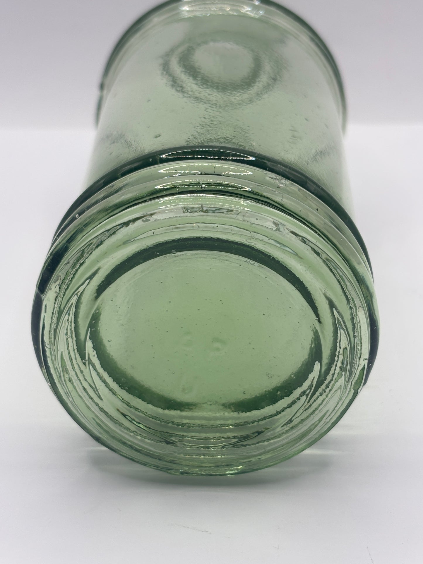 Old tall aqua glass ink, inkwell.