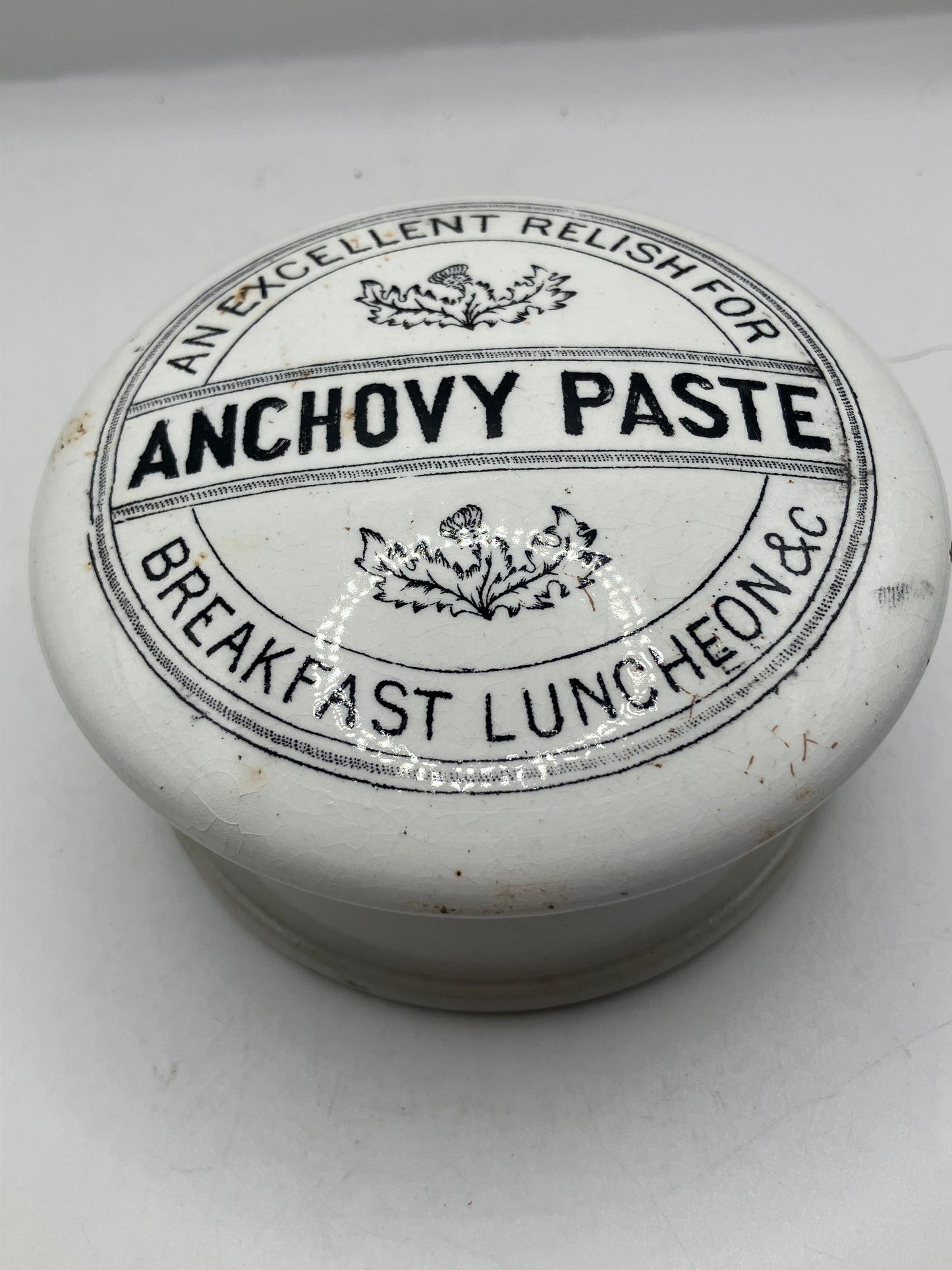 Advertising lid & base, anchovy paste