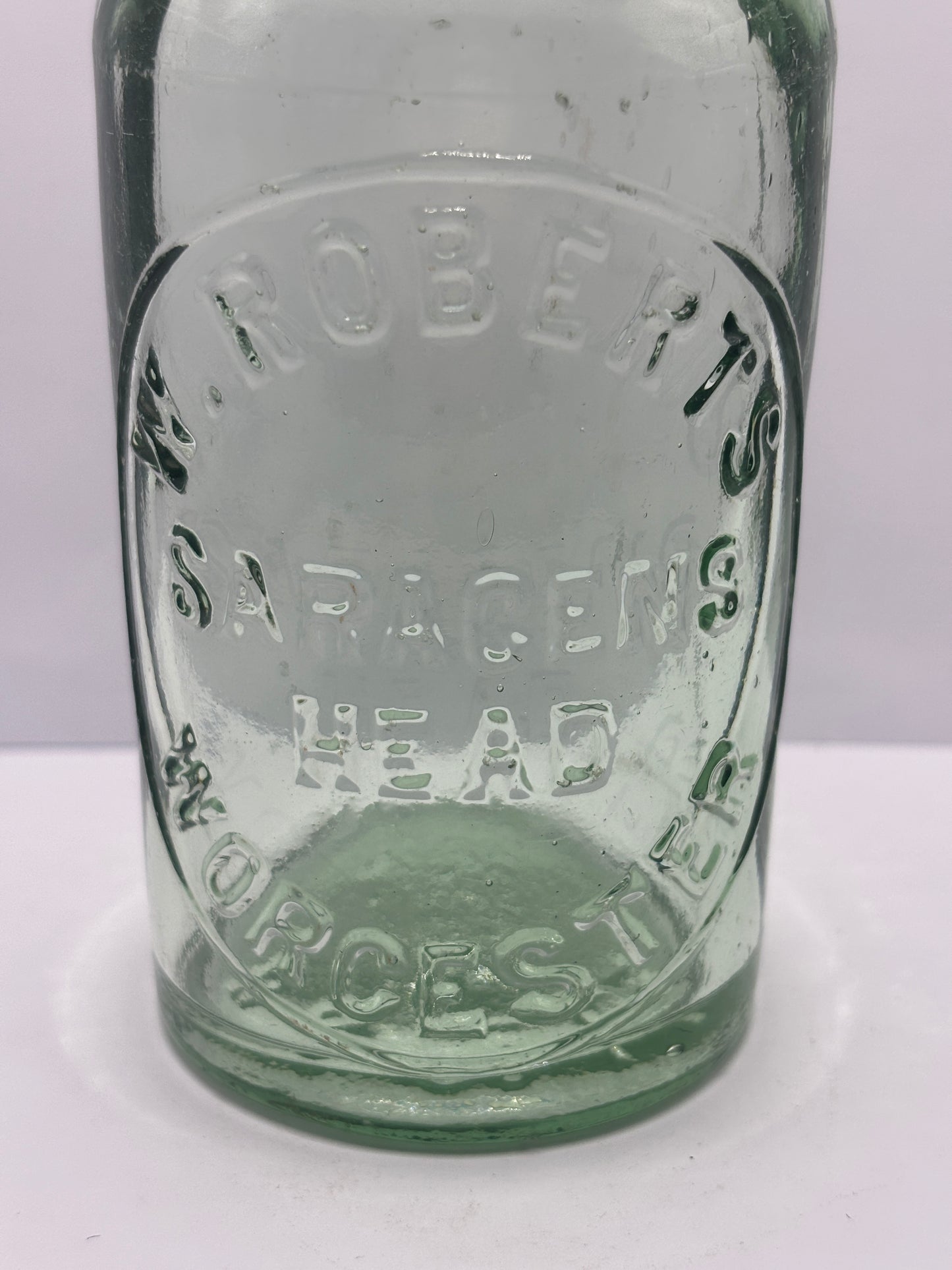 Old Worcester beer bottle, Saragens head Worcester