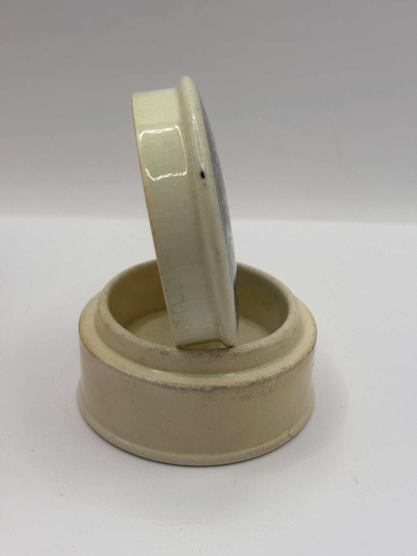 Old advertising lid and base, cold cream