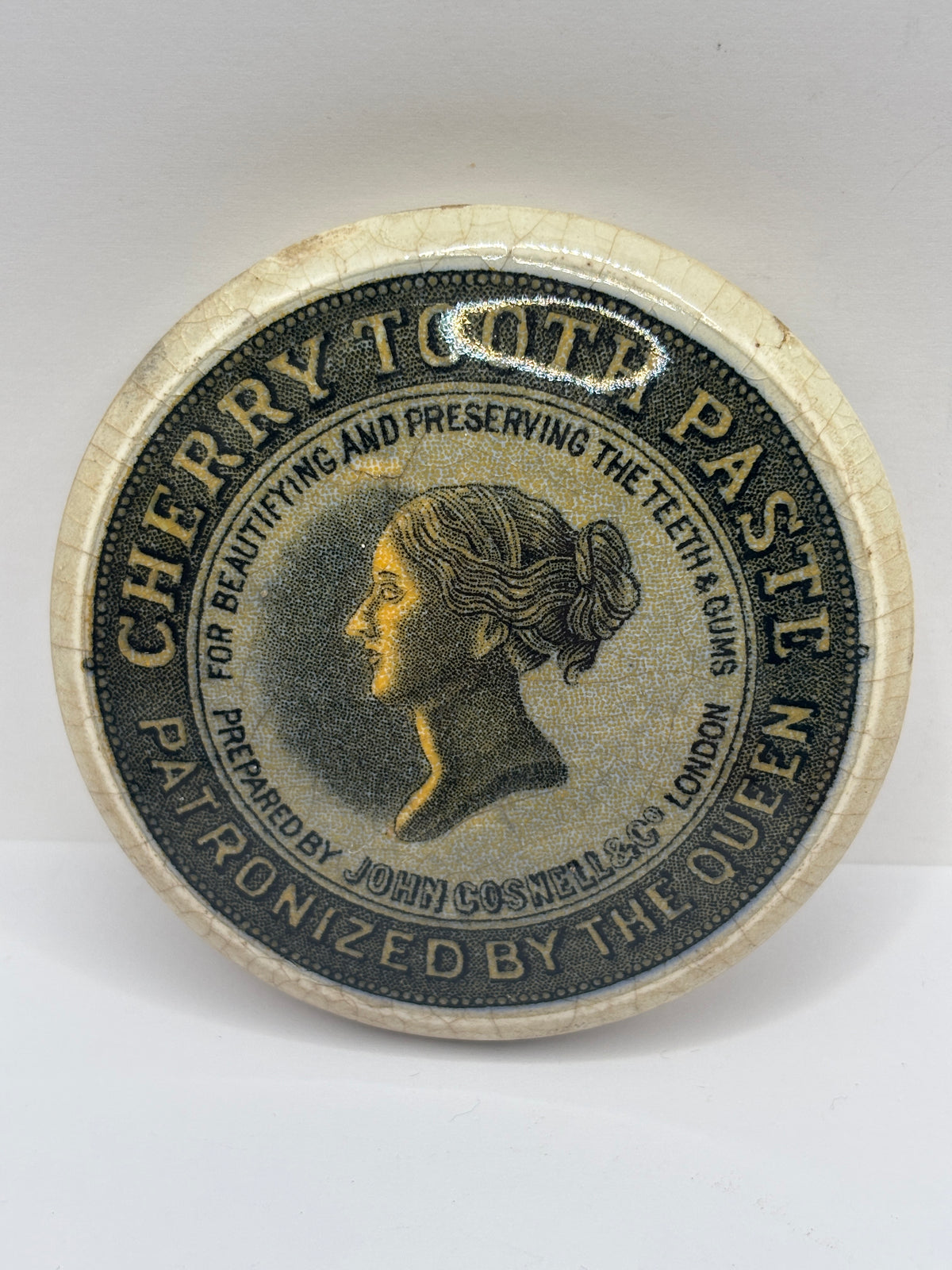 Old advertising lid, John Gosnells cherry toothpaste 🍒