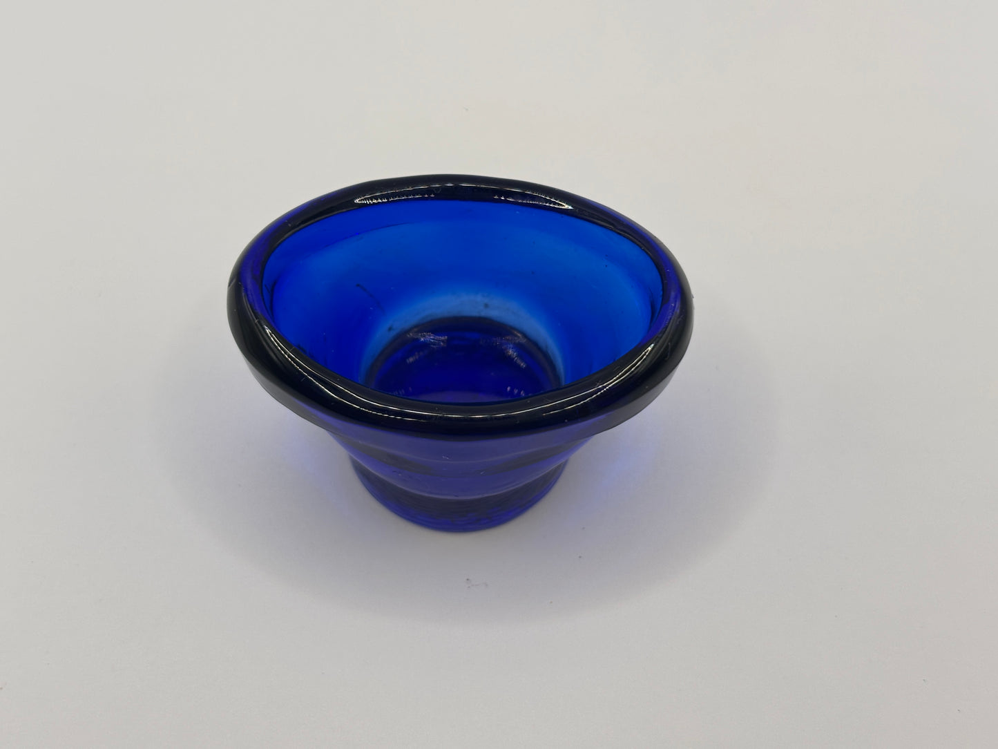 Old blue glass eye bath, eye wash