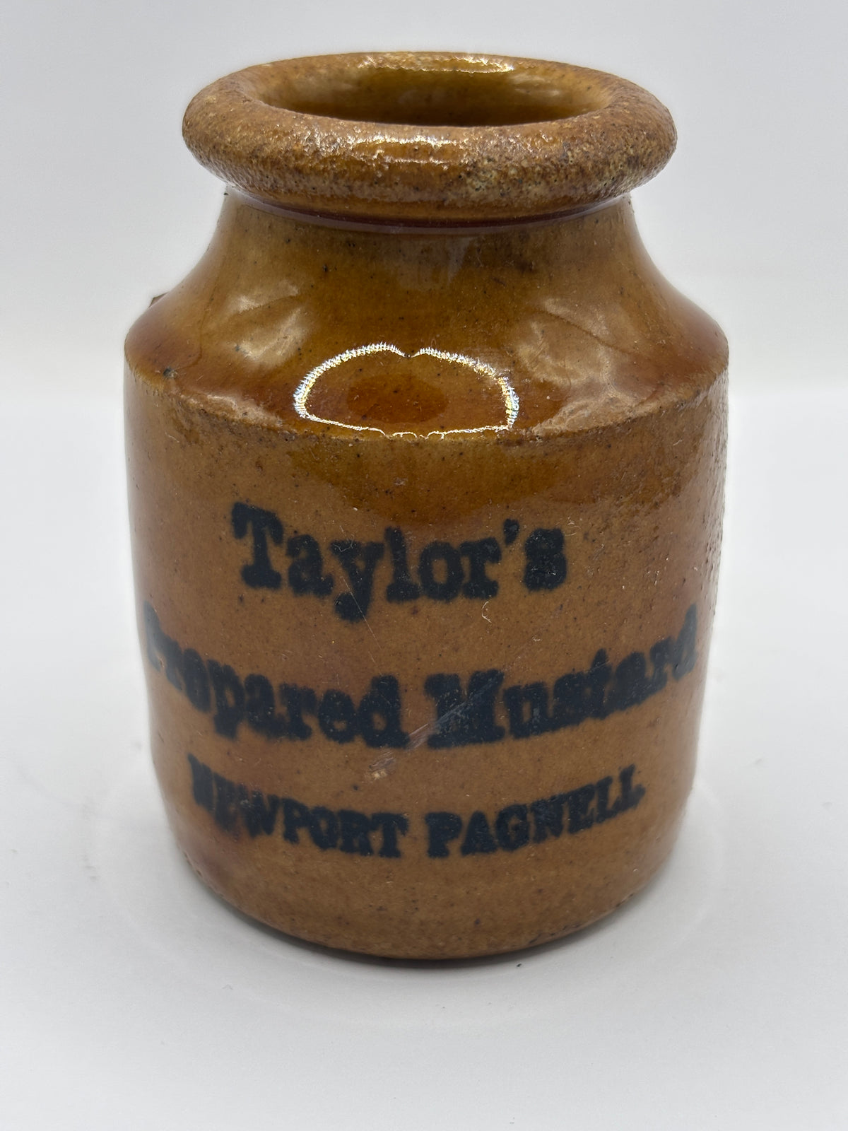 Old advertising jar, Taylors prepared mustard. 8cms