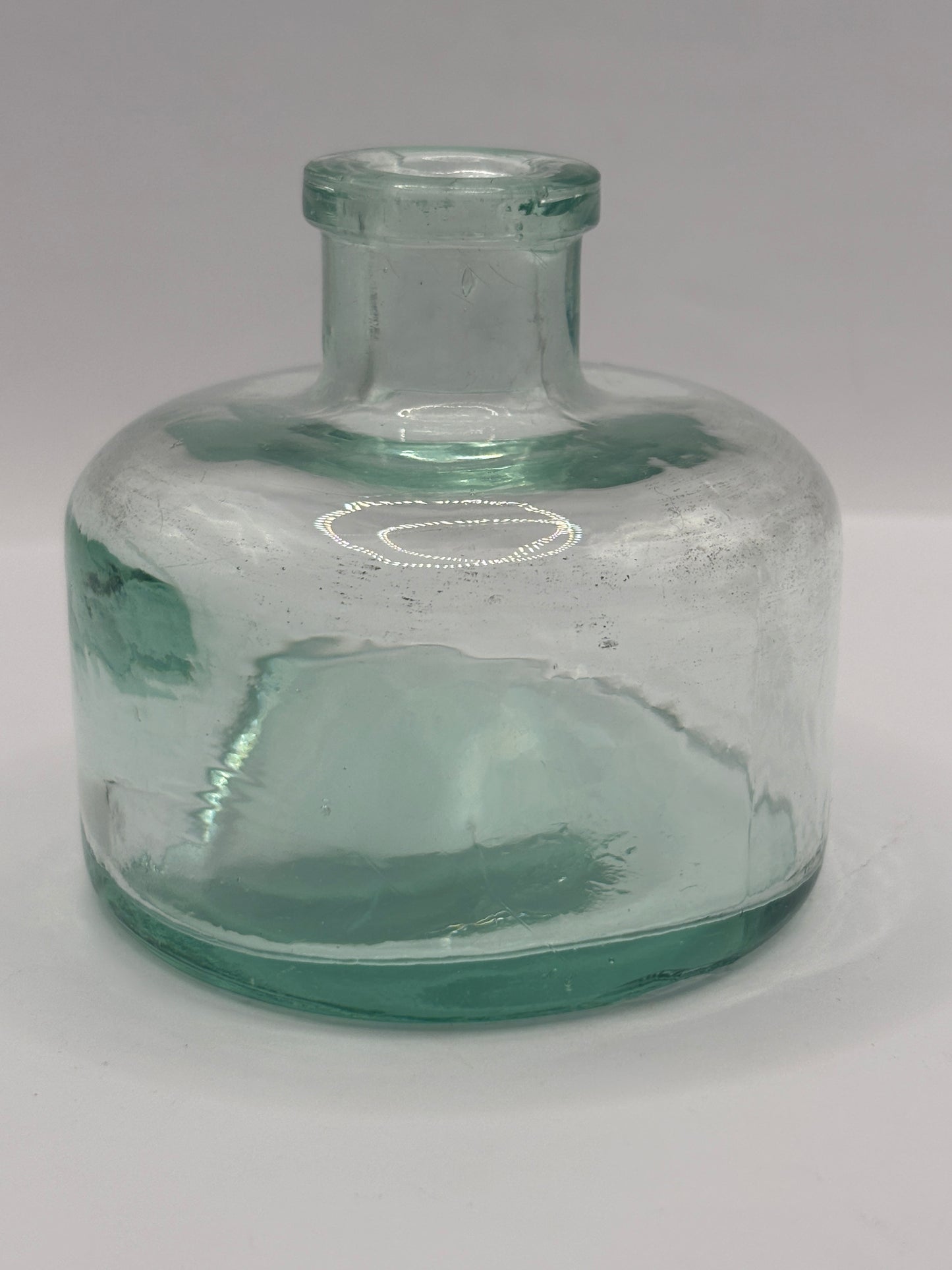 Old large round inkwell, ink bottle