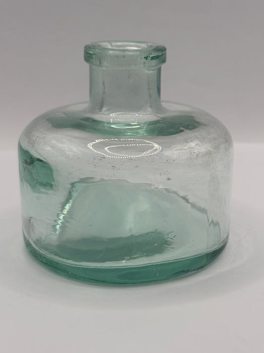 Old large round inkwell, ink bottle