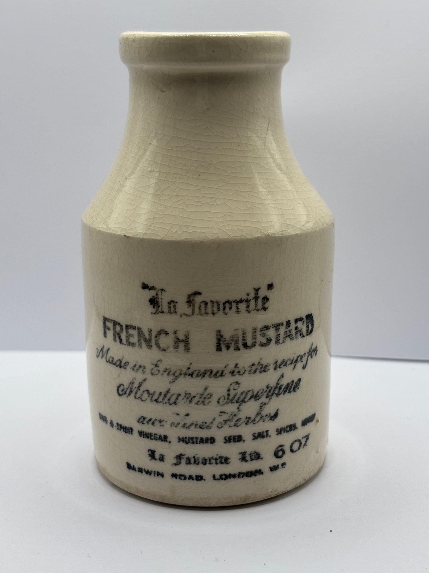 Old french mustard advertising jar