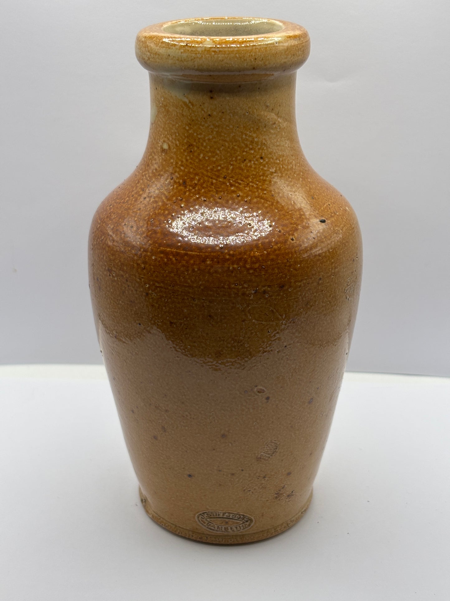 Old brown stoneware jar/vase