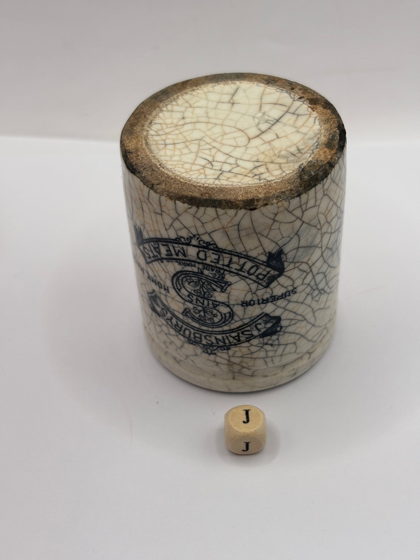 Old sainsburys advertising pot, home made potted meats (J)