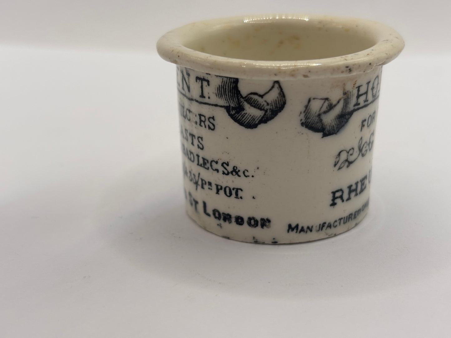Old advertising ointment pot, Holloway’s ointment