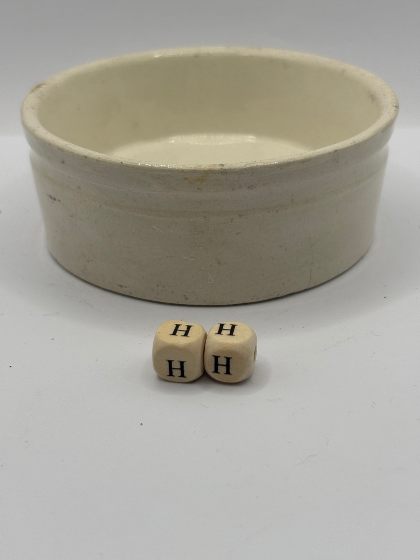 Old plain stoneware meat paste pot, potted meat (HH)