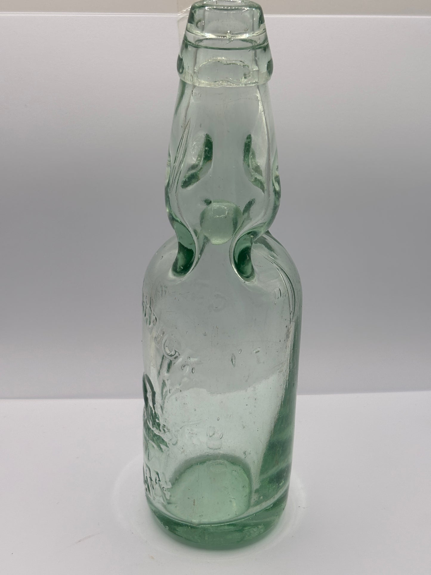 Old pictorial Rochdale codd bottle. Marble bottle