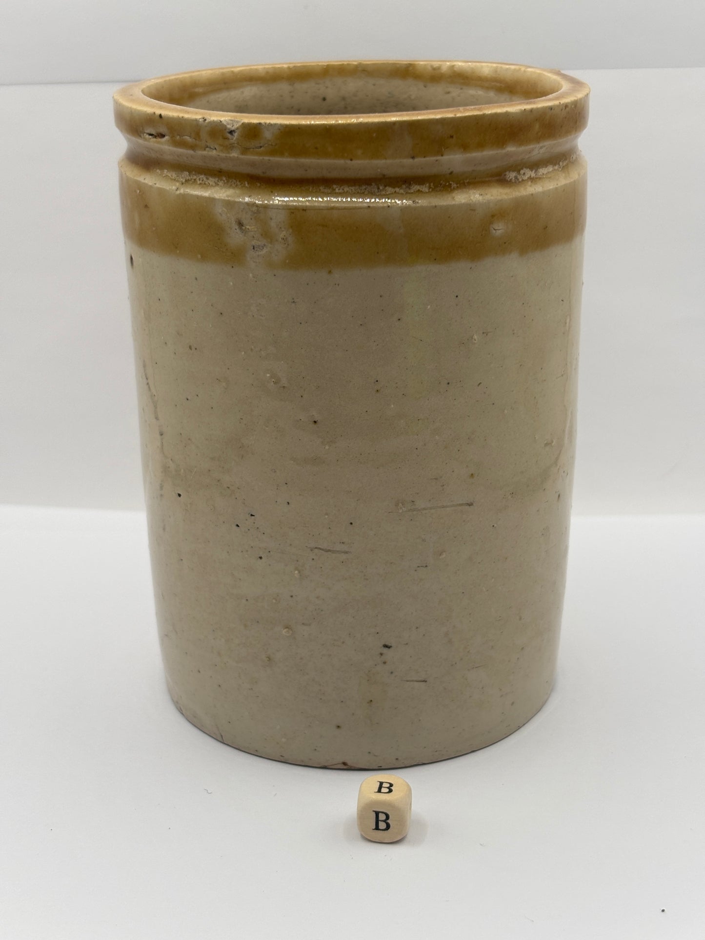 Old 2lb brown top jam & marmalade pot (B)
