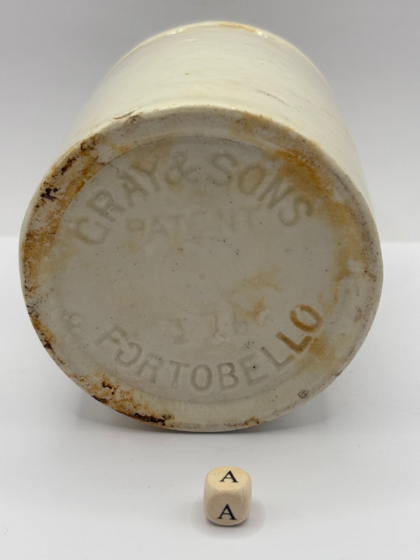 Old stoneware marmalade jar, Gray & sons 1lb (A)