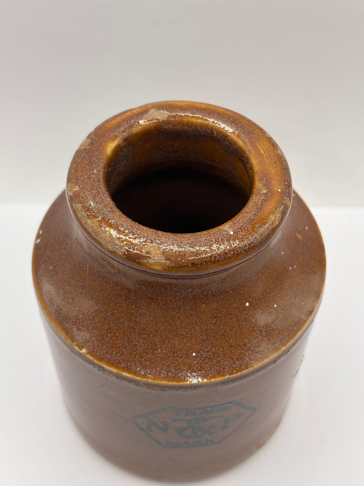 Old large advertising jar, Taylors prepared mustard. 12.5cms