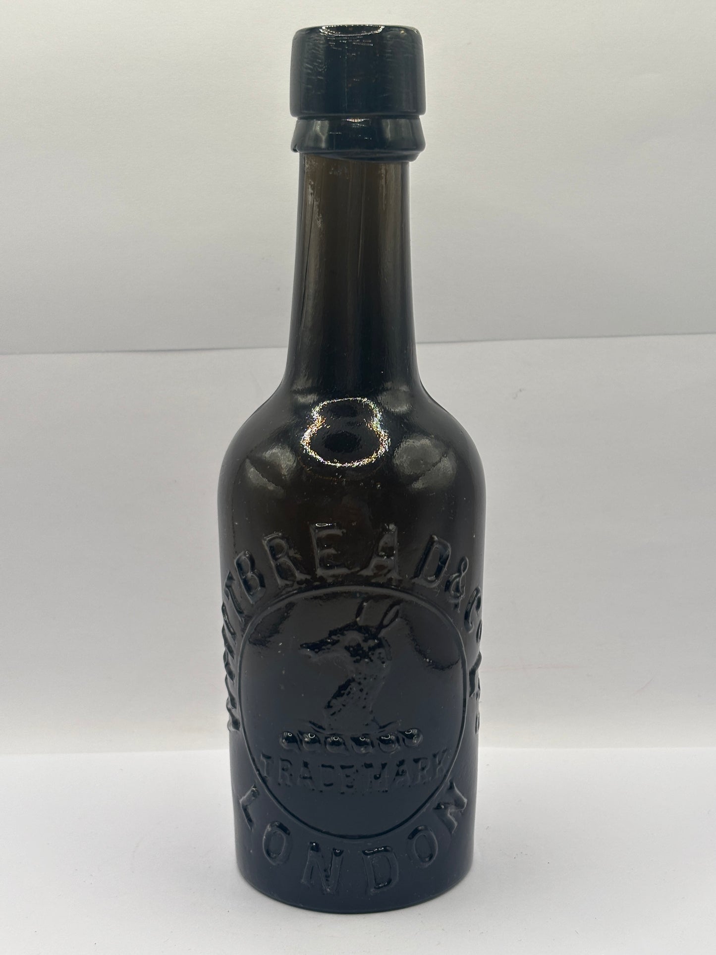 Old advertising glass beer bottle, Whitbread London