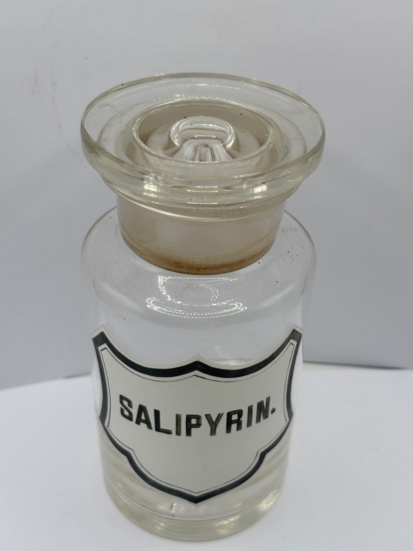 Vintage glass apothecary jar