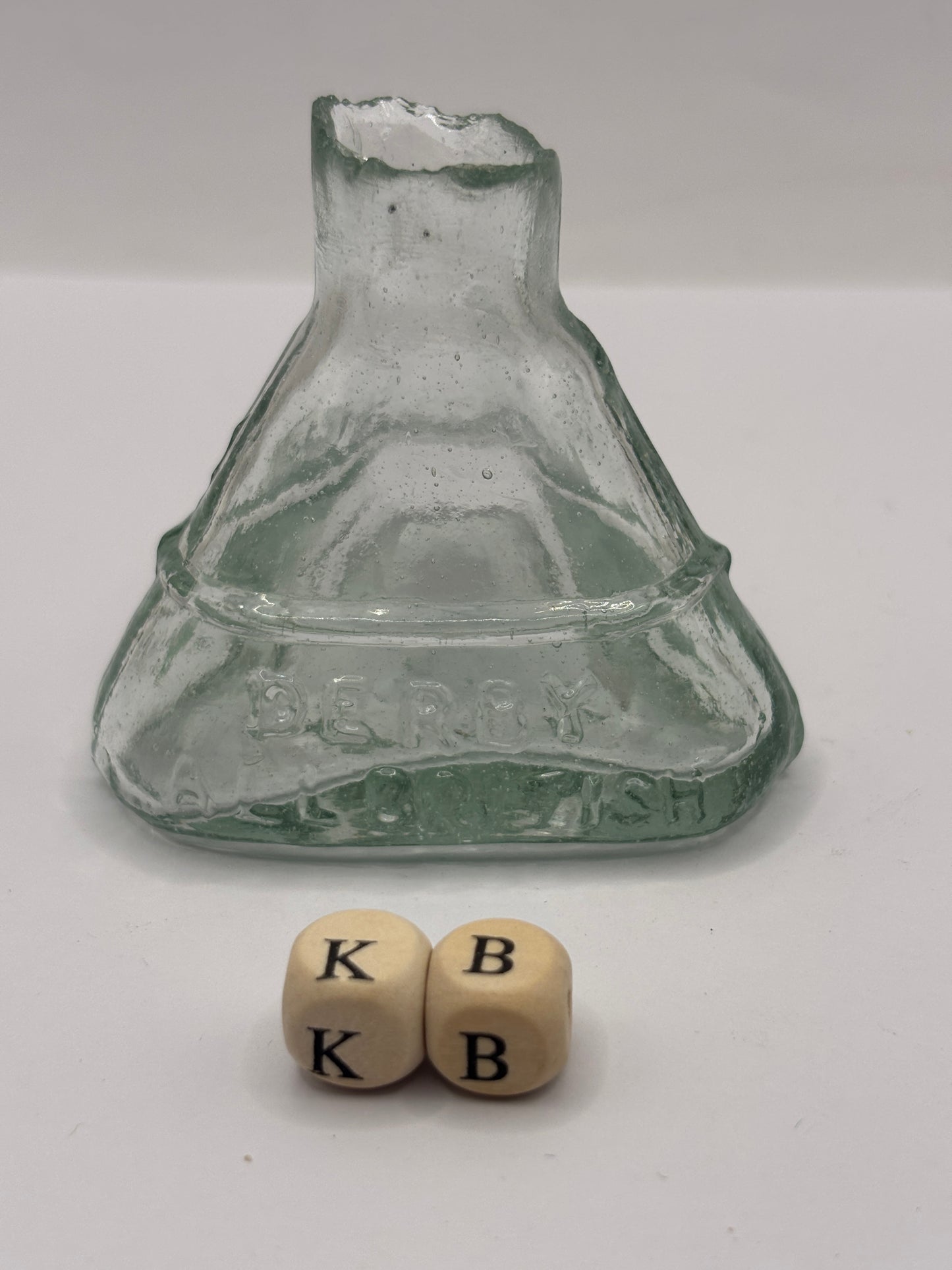 Old advertising ink, Derby all british, inkwell, ink bottle (KB)