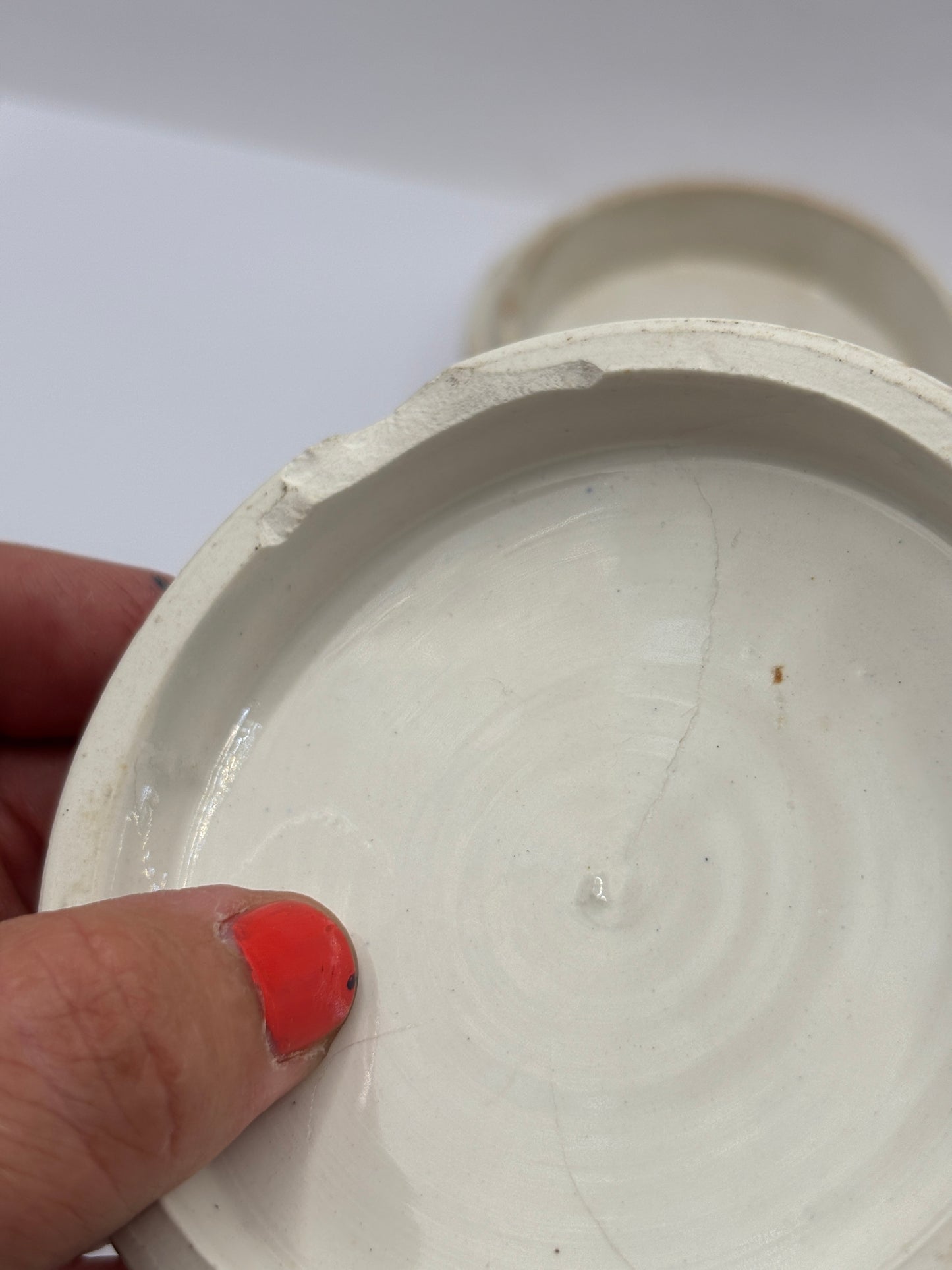 Old advertising lid and base. Real Gorgona anchovy paste. Chipped