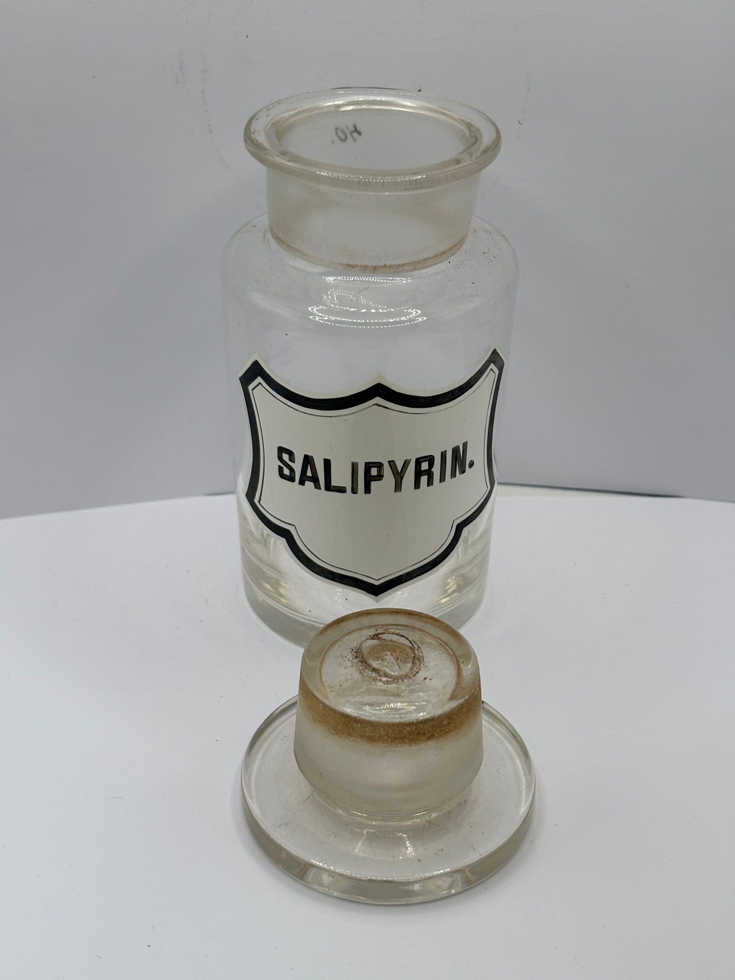 Vintage glass apothecary jar