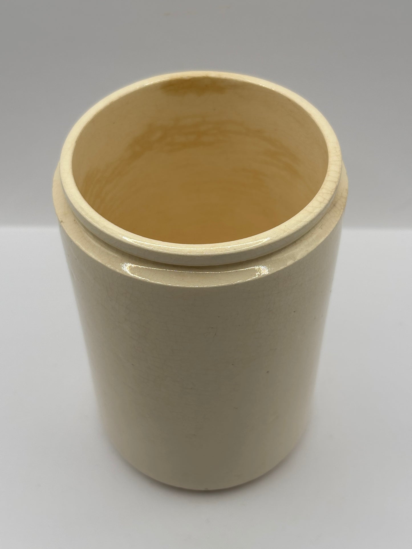 Old plain stoneware marmalade jar