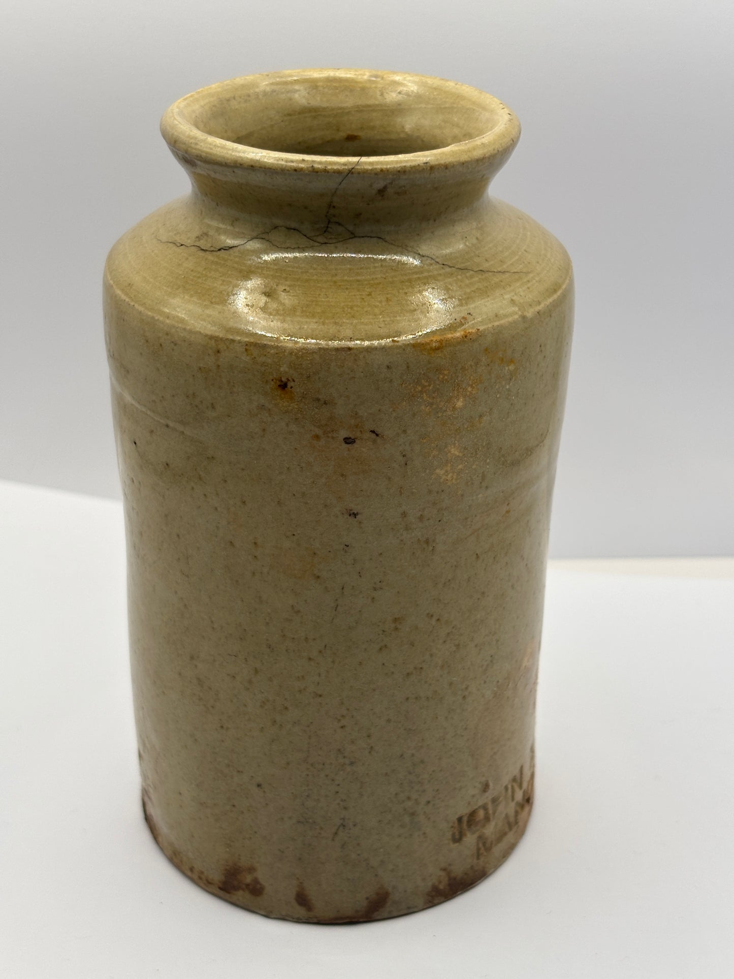Early Manchester advertising jar, John Kelsall