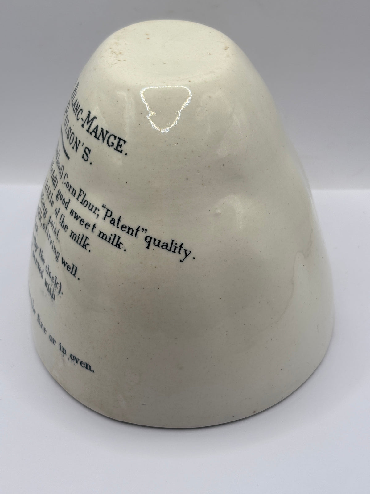 Old advertising mould, Brown & Polsons Blanc-Mange