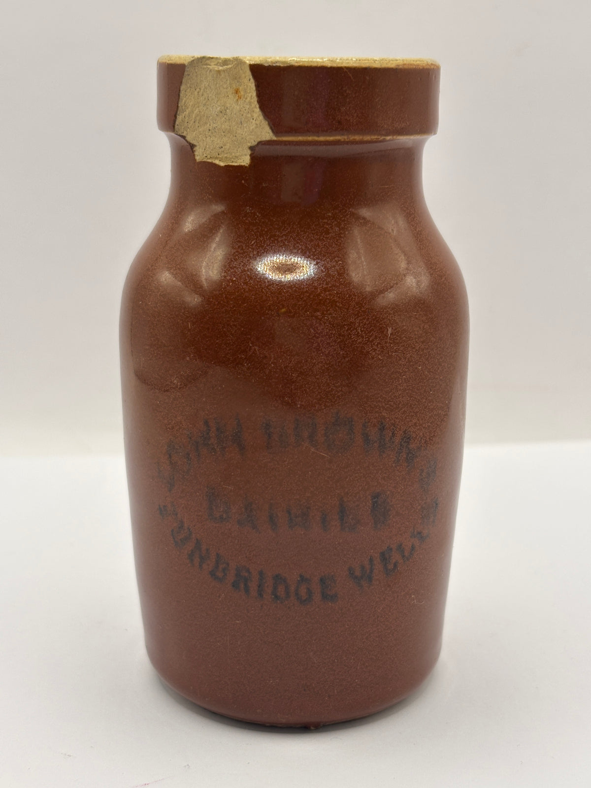 Old Tunbridge wells cream pot. Damaged