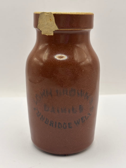 Old Tunbridge wells cream pot. Damaged