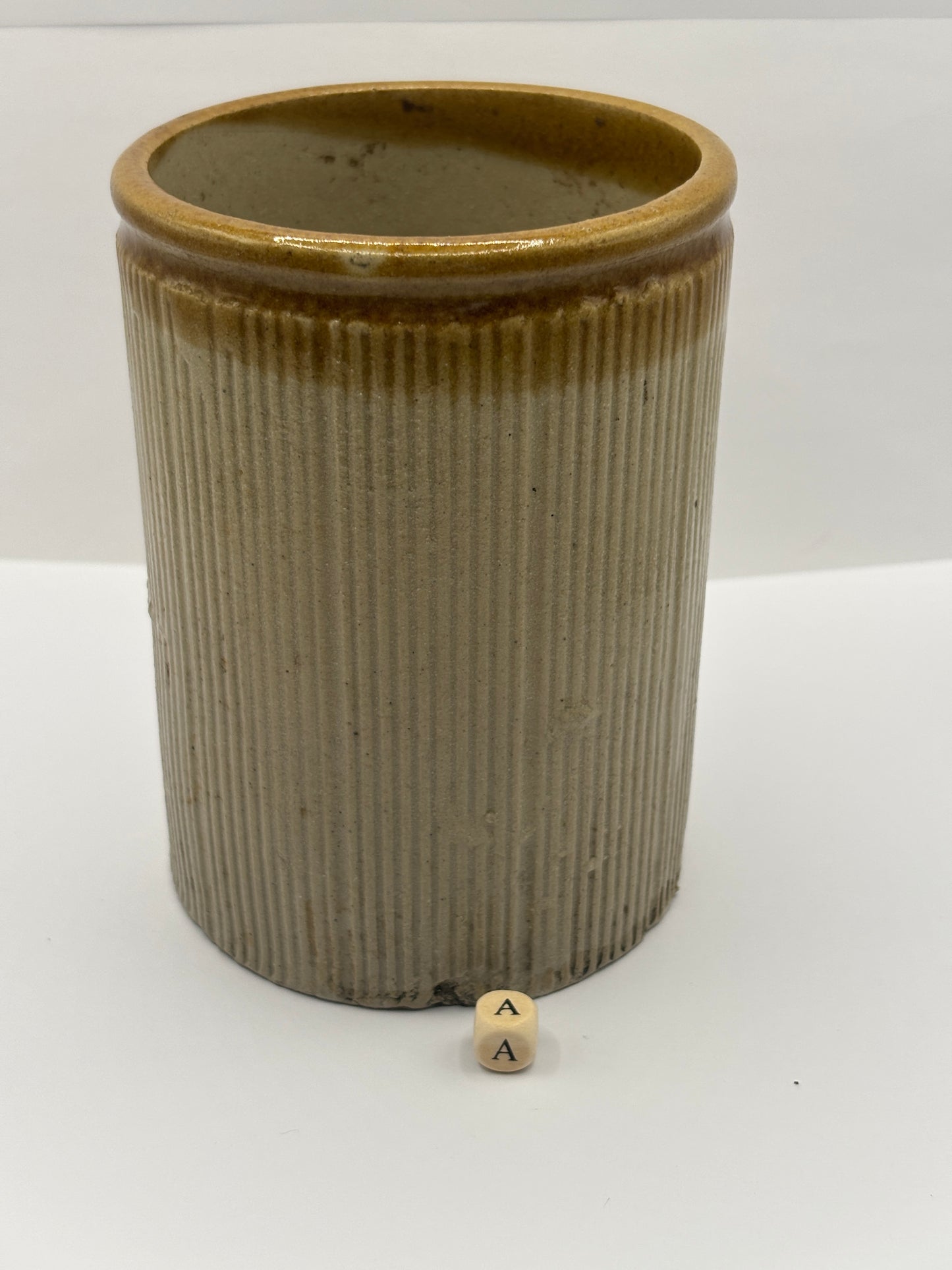 Old 2lb brown top jam & marmalade pot (a)
