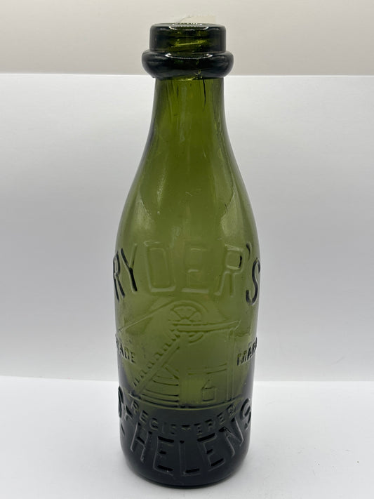 Old pictorial beer bottle, Ryder’s, St Helens