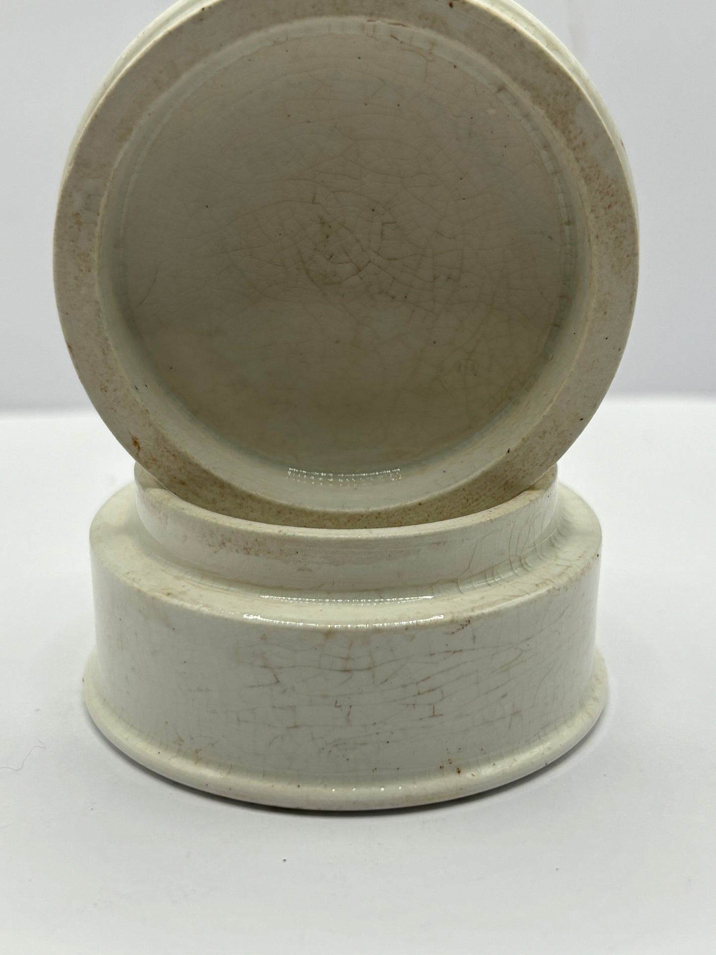 Old calverts advertising pot lid & base