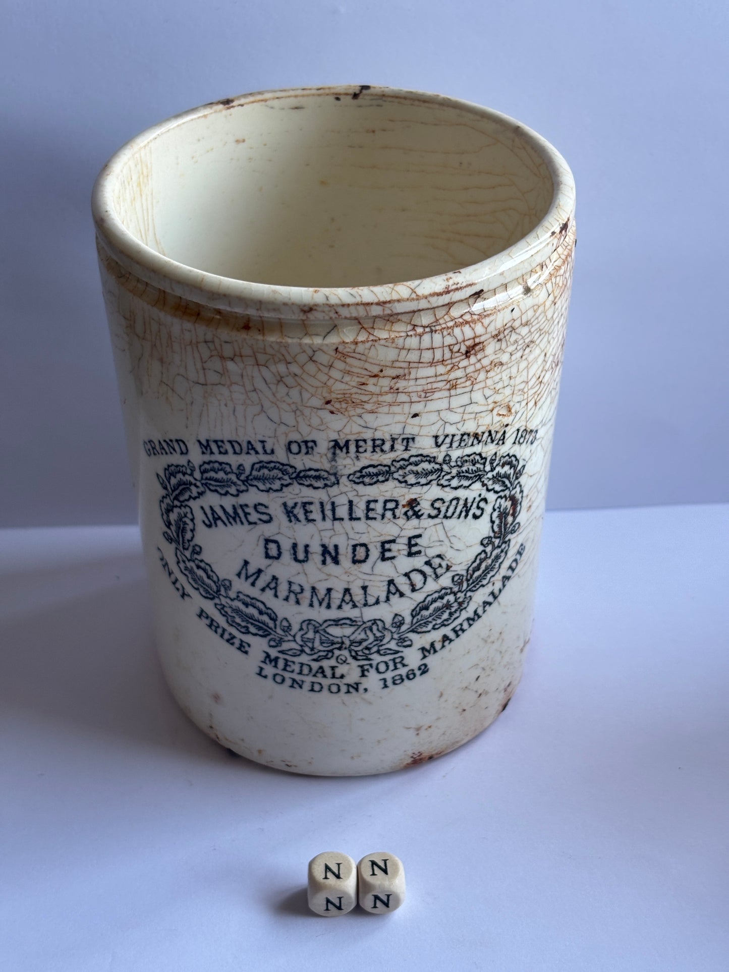 Old 2lb James Keiller dundee marmalade jar (NN)