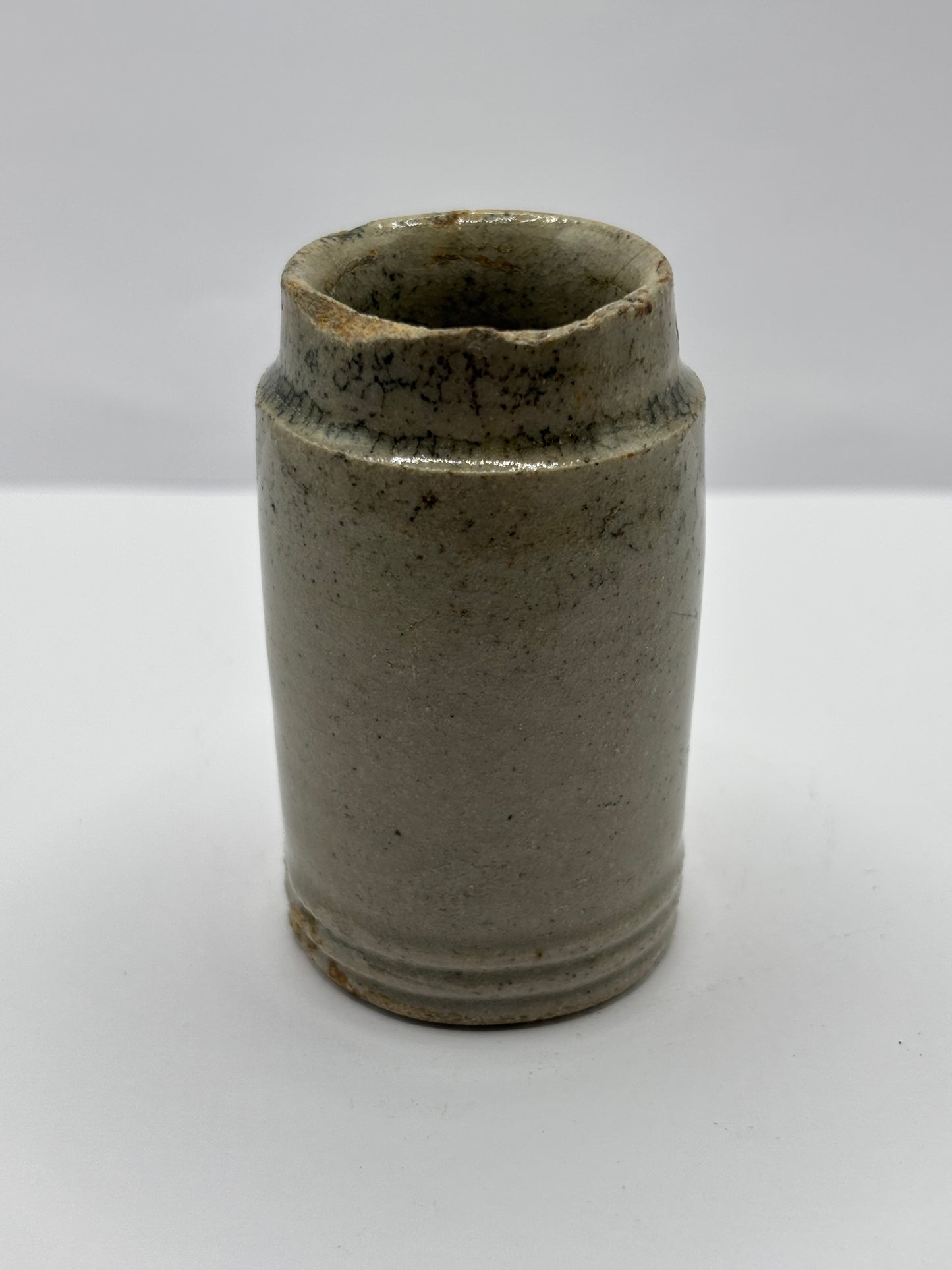 Small old stoneware pot