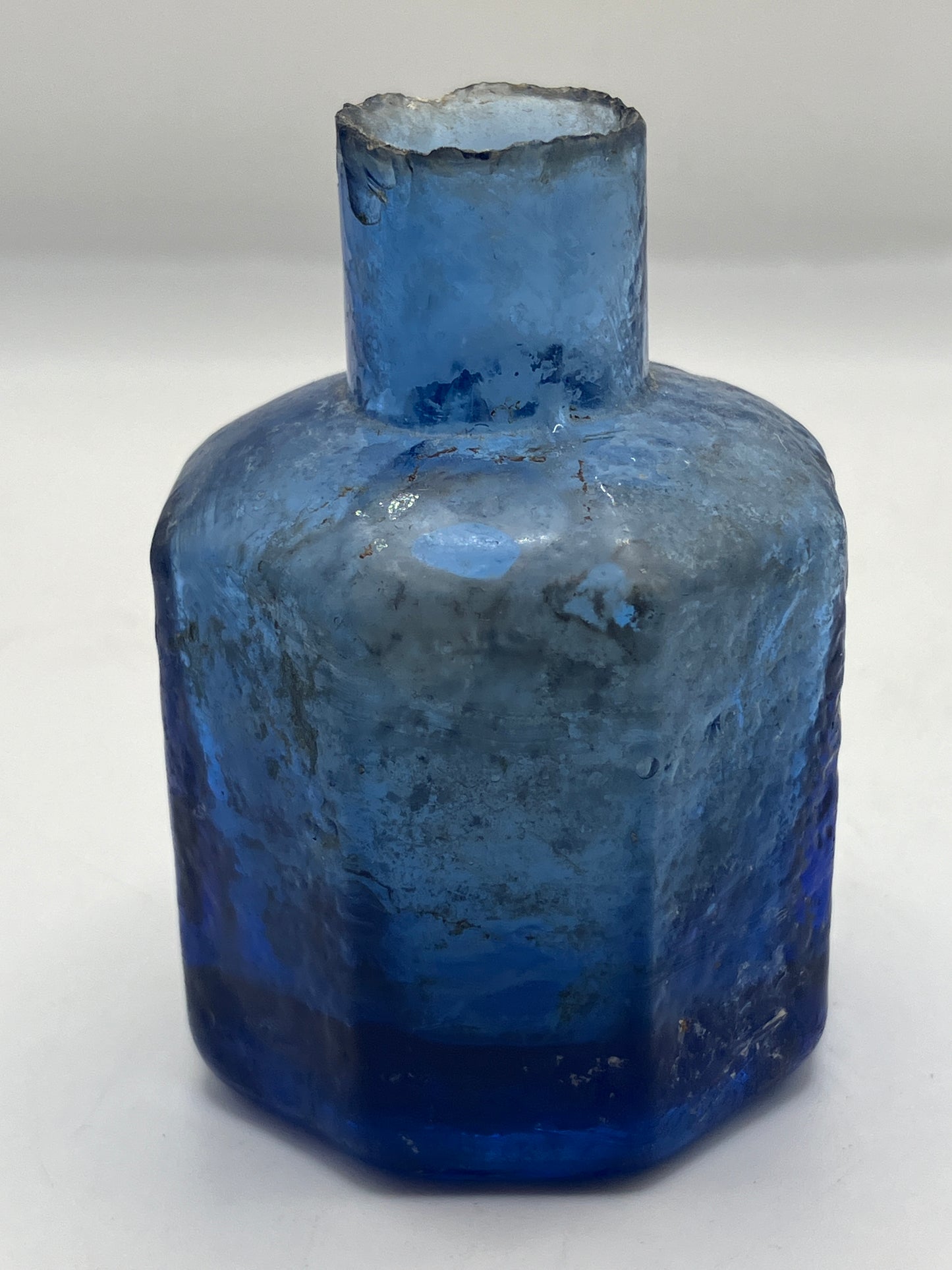 Blue ink bottle