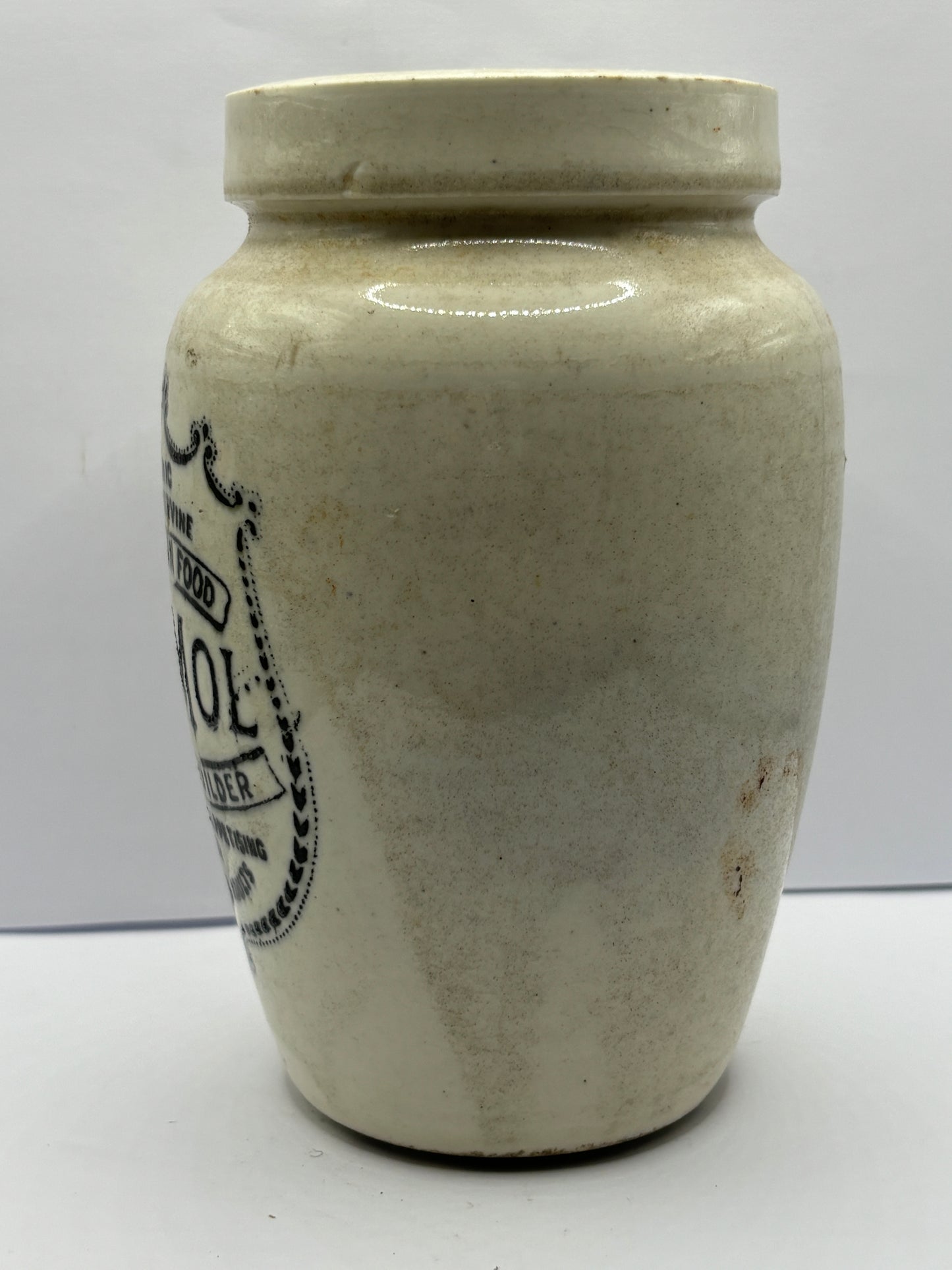 Old numol advertising jar