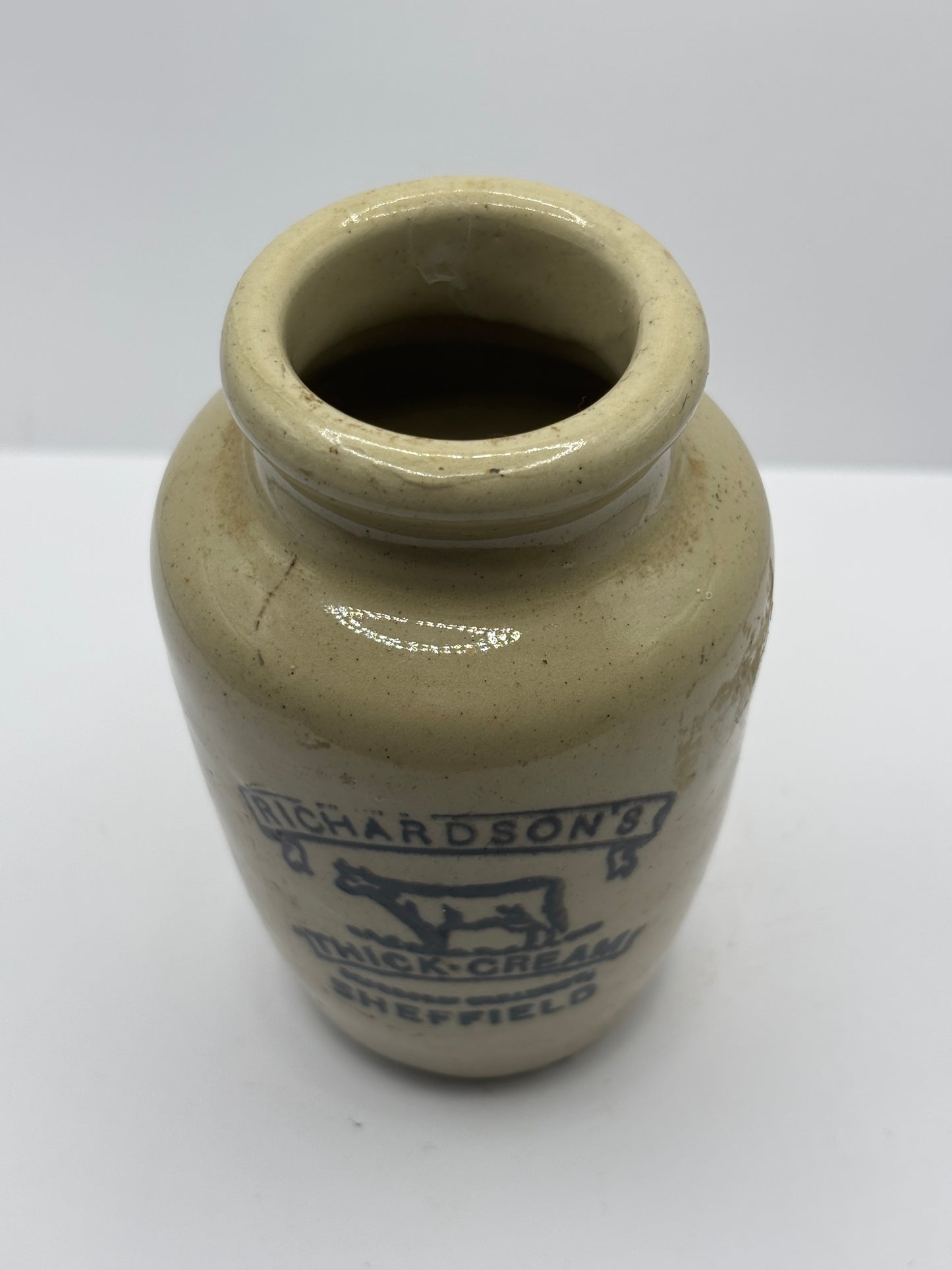 Old Richardsons thick cream, Sheffield advertising cream pot