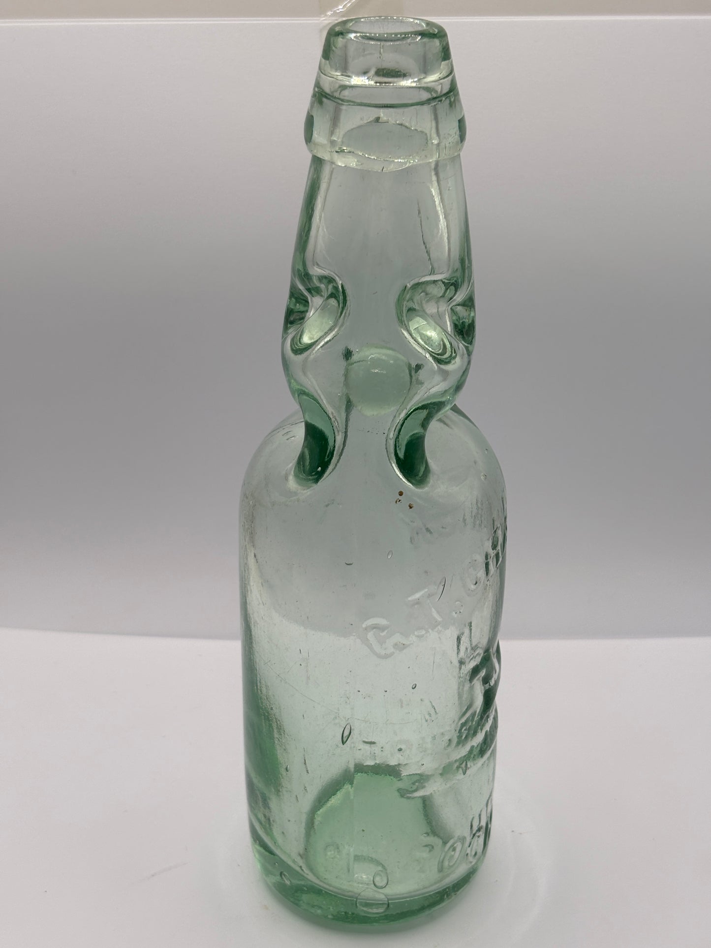 Old pictorial Rochdale codd bottle. Marble bottle
