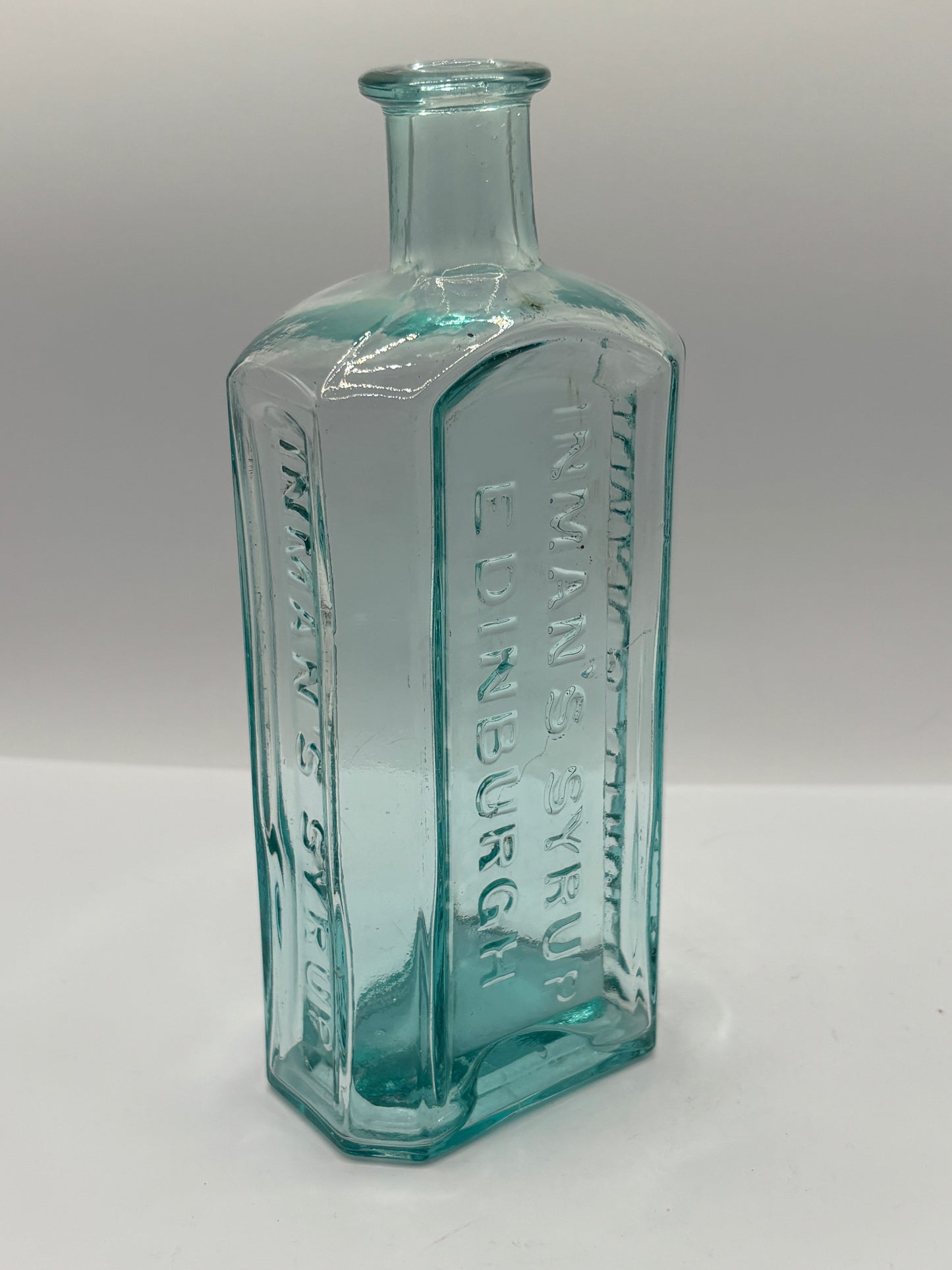 Old advertising chemist bottle, Inman’s syrup Edinburgh