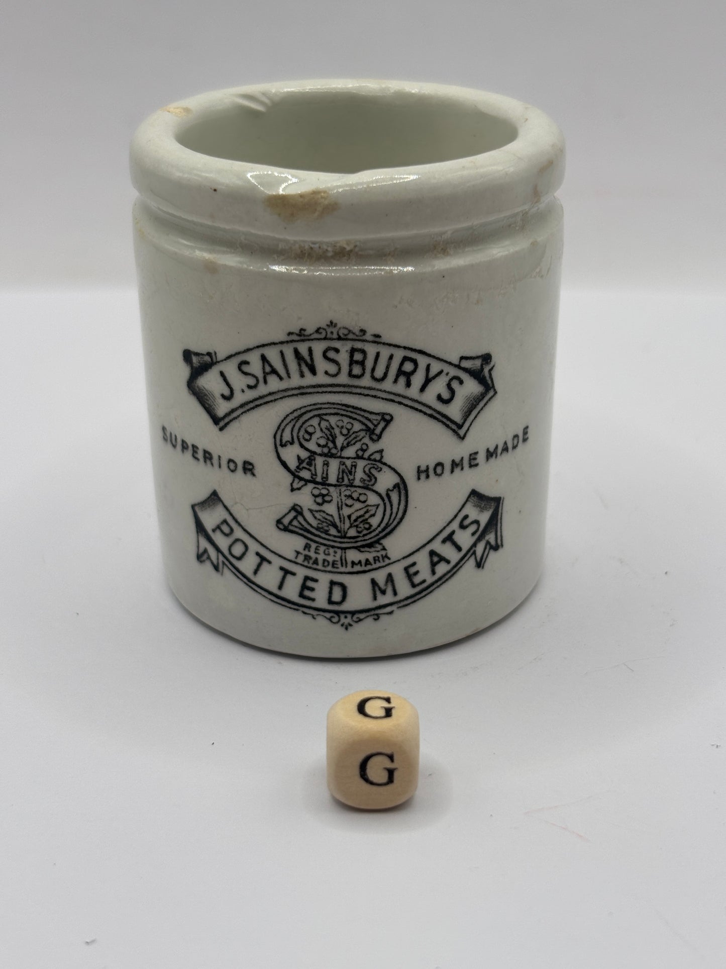 Old sainsburys advertising pot, home made potted meats (G)