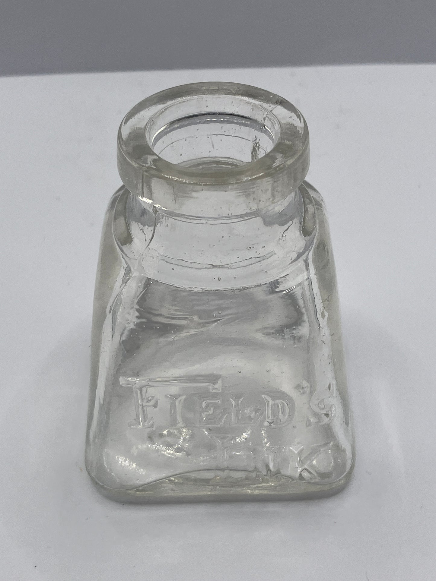 Fields clear glass ink bottle