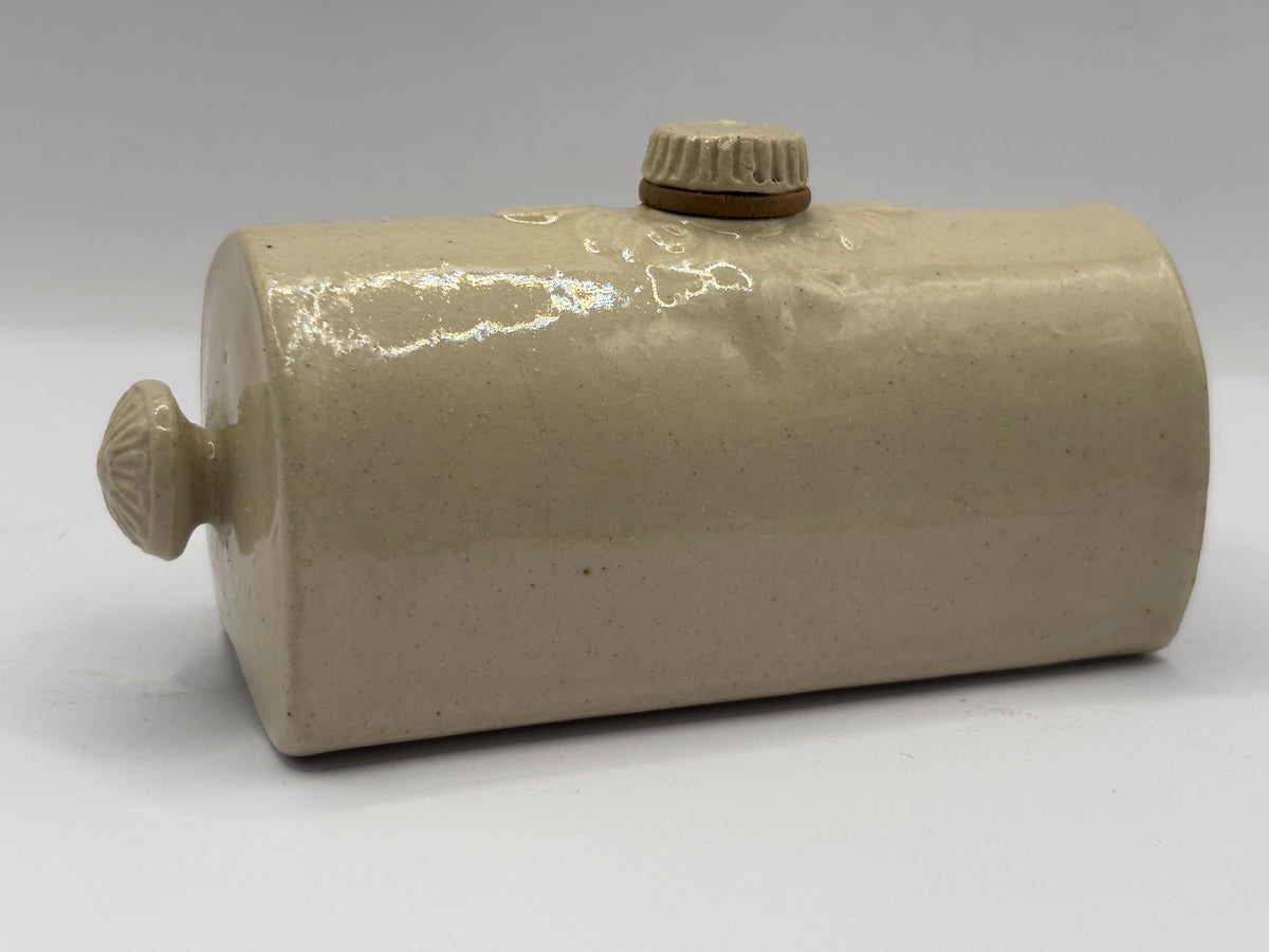 Old miniature stoneware bed warmer