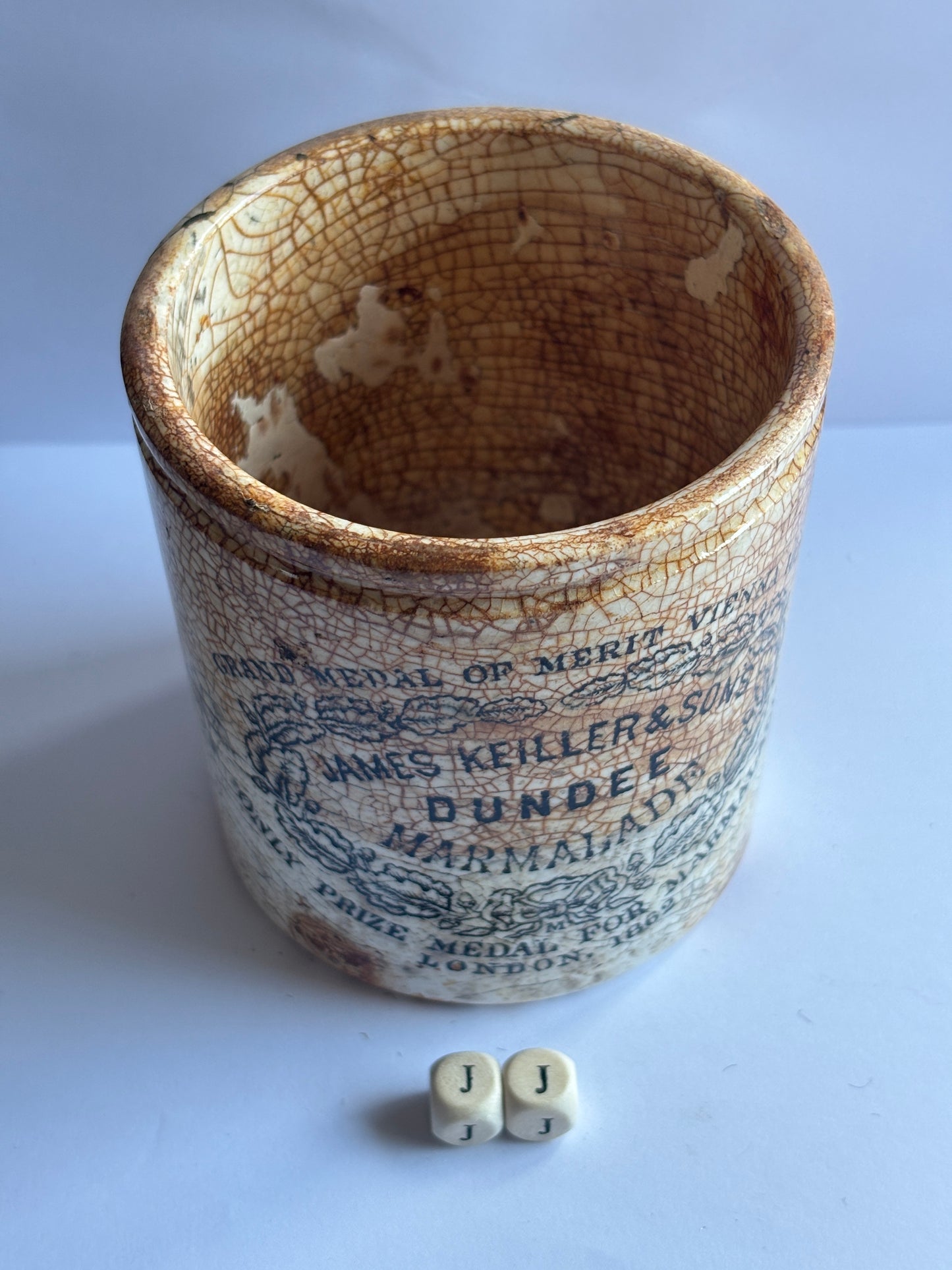 Old 1lb James Keiller dundee marmalade jar (JJ)