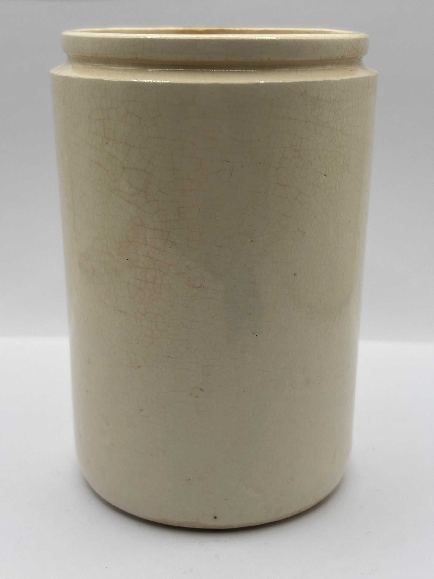Old plain stoneware marmalade jar