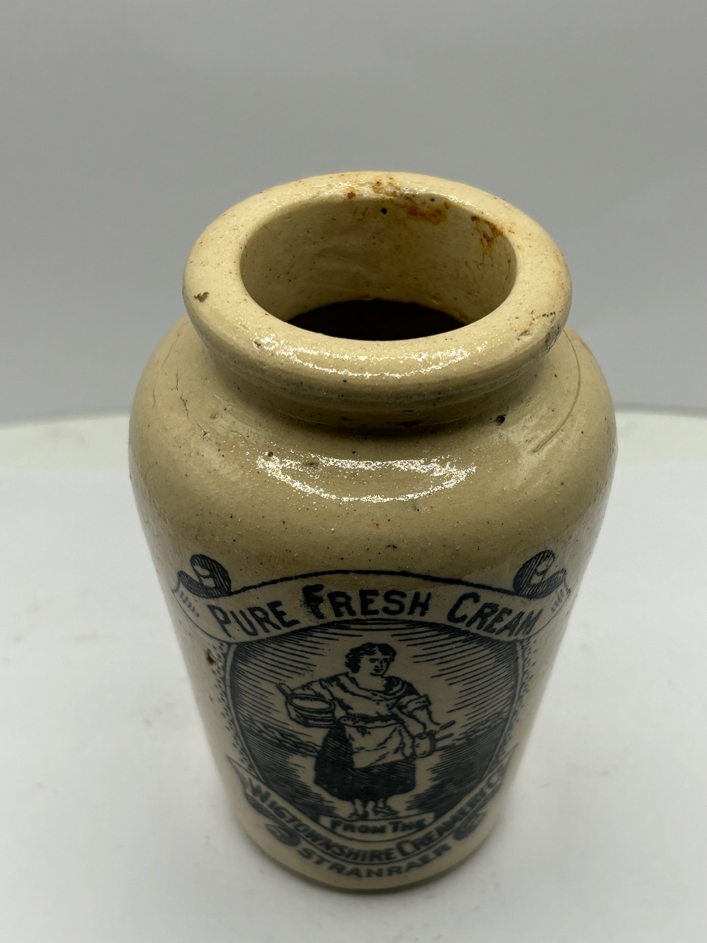 Stranraer rich preserved cream pot, milk maid