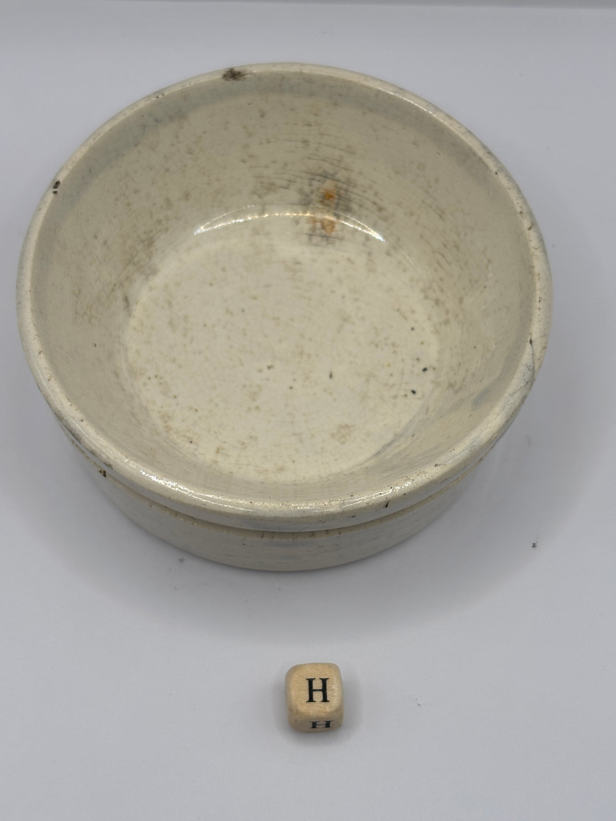 Old plain stoneware meat paste pot. Potted meat (H)