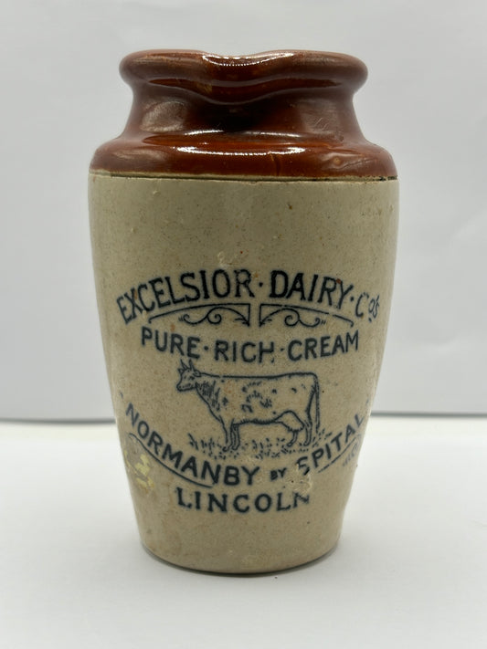 Excelsior dairy Co, Lincoln cream pot. Repaired