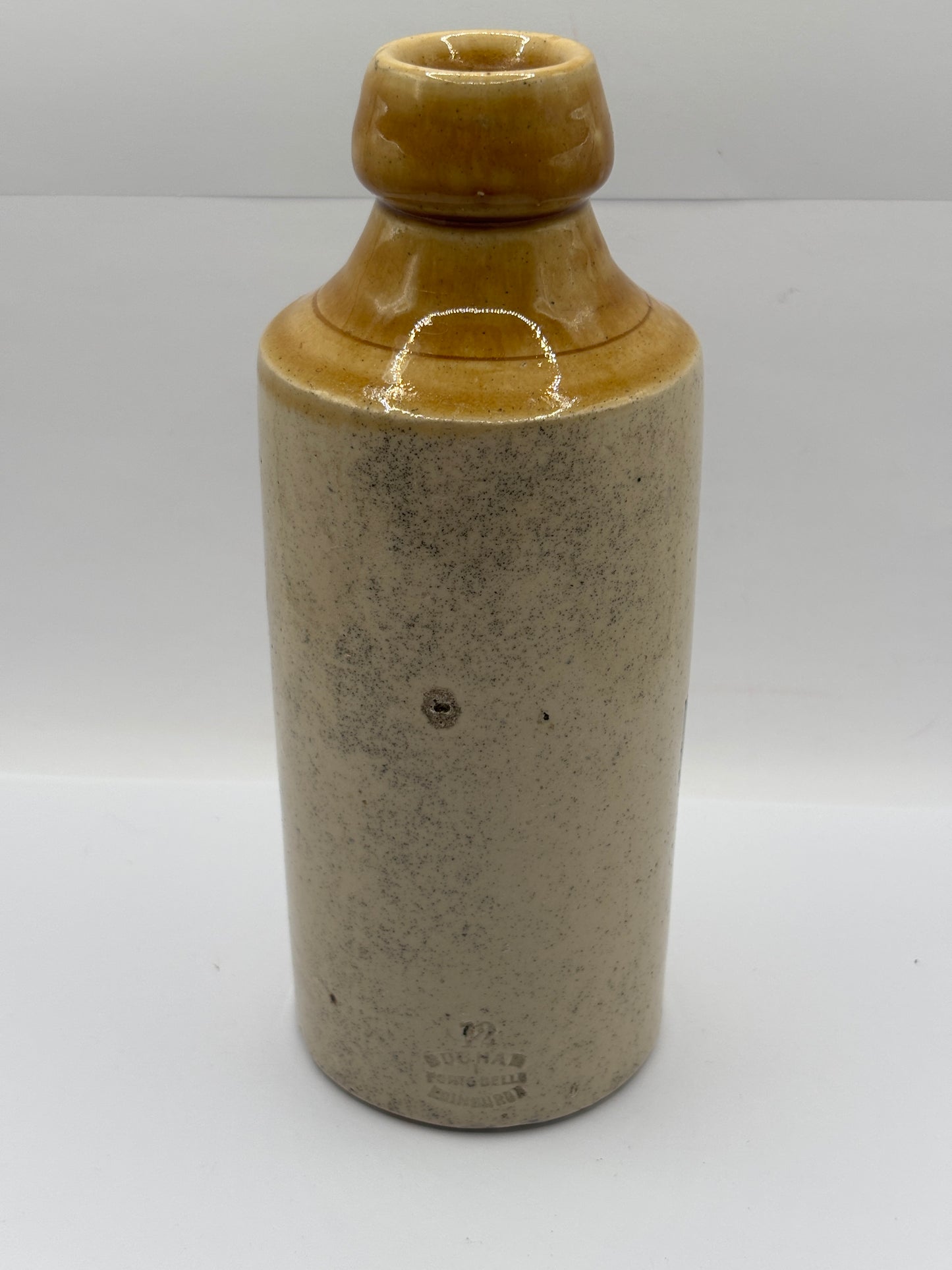 Old stoneware ginger beer bottle, Armstrong & Dickie Dumfries